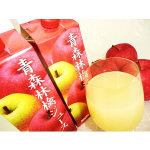 果汁100%りんごジュース【りんごの幸せ・1000ml 瓶（ビン） 6本