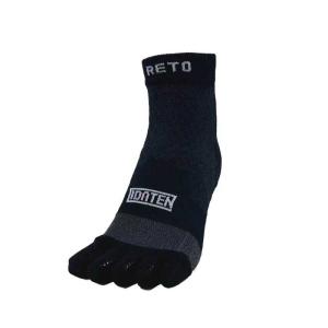 RETO 5 FINGER RUNNING SOCKS レト ランニングソックス 5本指 ブラック IDATEN コラボ(retorun5blk)｜applesp