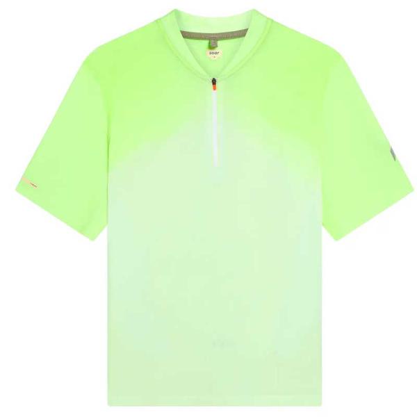 SOAR Running Mens Hot Weather Zip Top Yellow メンズラン...