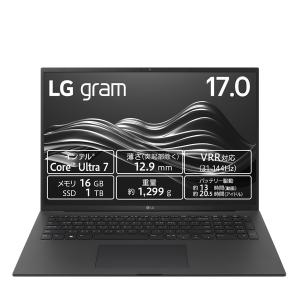 ノートパソコン LG gram Pro 17Z90SP-MA78J 17インチ Core Ultra 7 155H メモリ:16GB SSD:1TB Win11 Home オブシディアンブラック 英語配列キー｜applied-net