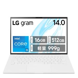 ノートPC LG gram 14Z90RU-GA54J 14インチ Core i5-1334U メモリ16GB SSD512GB Win11 Home スノーホワイト 0121-4989027029194-ds｜applied-net