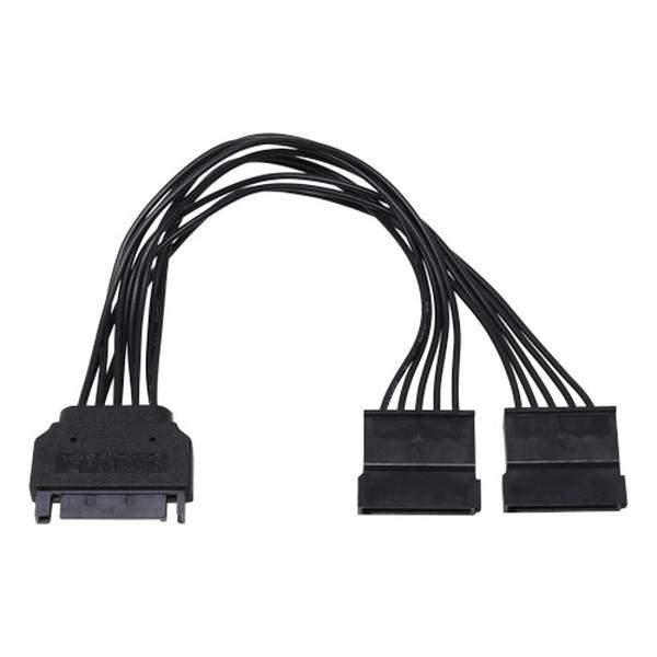 Ainex アイネックス シリアルATA用二股電源ケーブル 15cm ブラック S2-1501SAC...