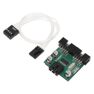 Ainex アイネックス USB2.0ヘッダー 2分配ハブ HUB-06A -お取り寄せ- 0131-4562412838894-ds｜applied-net
