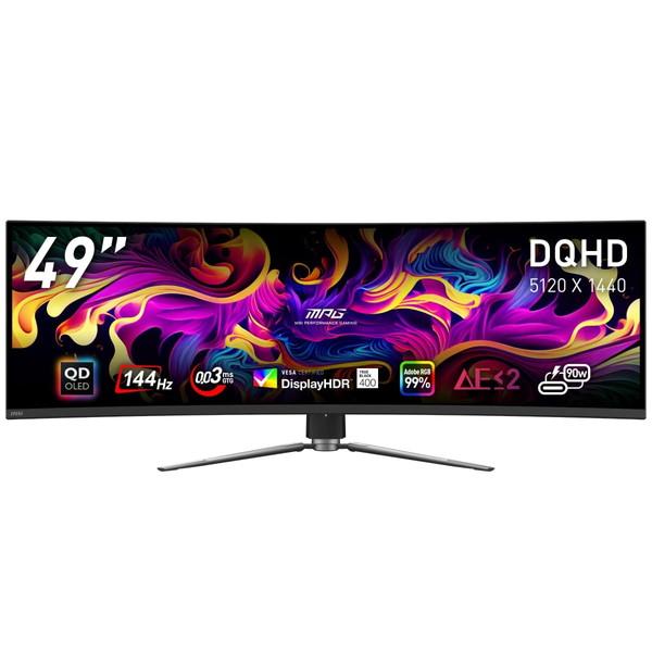 スーパーウルトラワイド湾曲ゲーミングモニター MSI MPG 491CQP QD-OLED 49イン...