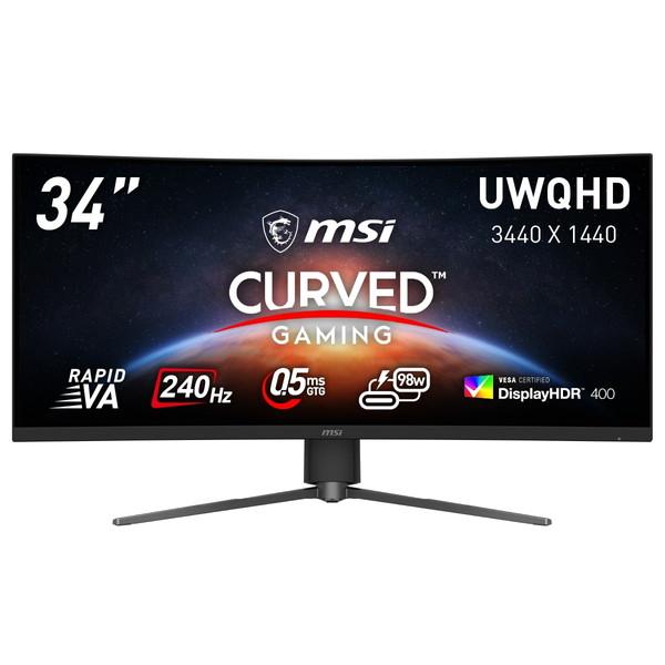 MSI 湾曲ゲーミングモニター MPG 346CQRF X24 34インチ UWQHD 240Hz ...