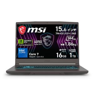 MSI ゲーミングノートパソコン Thin-15-B2RVE-6959JP 15.6インチ フルHD 144Hz Core 7 240H GeForce RTX 4050 Laptop メモリ:16GB SSD:1TB｜applied-net