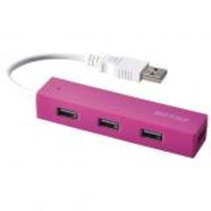 BUFFALO バッファロー BSH4U050U2PK USB2.0 バスパワー 4ポート ハブ ピンク お取り寄せ｜applied-net