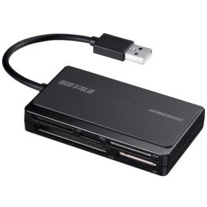 BUFFALO バッファロー BSCR500U2BK USB2.0 マルチカードリーダー UHS-I 対応ケーブル収納モデル ブラック お取り寄せ｜applied-net