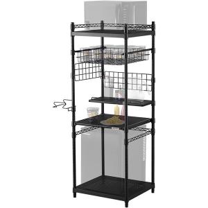 Bauhutte バウヒュッテ デスク飯パントリー BHS-550PA デスクでおいしいご飯を スライド天板付属 ゴミ袋ホルダー付き ブラック -メーカー直送-｜applied-net