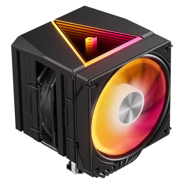 upHere デュアルファン空冷CPUクーラー UE2 Elite KC8 黒 RGB対応 【キャン...