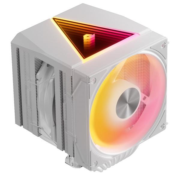 upHere デュアルファン空冷CPUクーラー UE2 Elite TC8 白 RGB対応 【キャン...