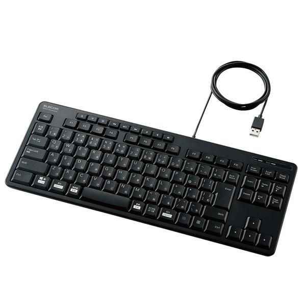 ELECOM エレコム TK-FCM113SKBK キーボード 有線 USB接続 テンキーレス 静音...