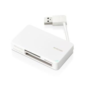 ELECOM エレコム MR-K304WH カードリーダー USB2.0 【SD SDHC SDXC microSD microSDHC microSDXC MMC RS-MMC 等対応】 Windows11 ホワイト -お取り寄せ品-｜applied-net