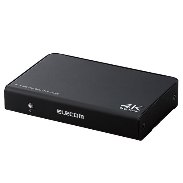 ELECOM エレコム VSP-HDP12BK HDMI分配器 4K 60P 対応 1入力 2出力 ...