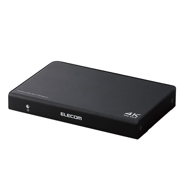 ELECOM エレコム VSP-HDP14BK HDMI分配器 4K 60P 対応 1入力 4出力 ...