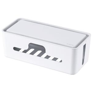 ELECOM エレコム EKC-BOX003WH ケーブルボックス コードボックス スタンド付 小型 コンパクト 延長コード 4〜6個口 コードホール×6 ホワイト -お取り寄せ品-｜applied-net