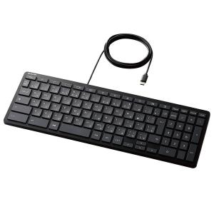 ELECOM エレコム TK-CB01UPKBK キーボード 有線 USB タイプC パンタグラフ コンパクト テンキー付き Chromebook WWCB認証 抗菌 ブラック -お取り寄せ品-｜applied-net