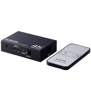 ELECOM エレコム DH-SW4KP21BK HDMI切替器(2ポート) PC ゲーム機 マルチディスプレイ ミラーリング 専用リモコン付き -お取り寄せ品-｜applied-net