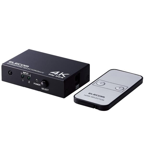 ELECOM エレコム DH-SW4KP21BK HDMI切替器(2ポート) PC ゲーム機 マルチ...