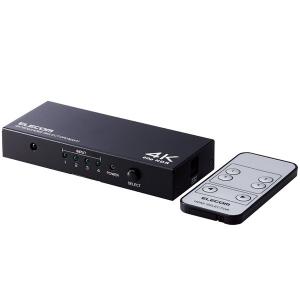 ELECOM エレコム DH-SW4KP41BK HDMI切替器(4ポート) PC ゲーム機 マルチディスプレイ ミラーリング 専用リモコン付き -お取り寄せ品-｜applied-net