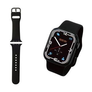 ELECOM エレコム AW-41BDSCBK アップルウォッチ バンド シリコン 41 40 38mm ブラック Apple Watch -お取り寄せ品-｜applied-net