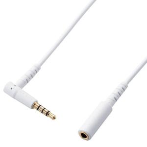ELECOM エレコム EHP-35EL4P10WH イヤホン ヘッドホン 延長コード φ3.5mm 4極 ステレオ ミニジャック to 1m L字プラグ マイク対応  ホワイト -お取り寄せ品-｜applied-net