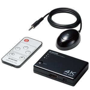 ELECOM エレコム DH-SW4KA31BK HDMI 切替器 タイプA×3入力 1出力 4K 60Hz HDMI2.0b ミラーリング リモコン付き 【Windows パソコン -お取り寄せ-｜applied-net