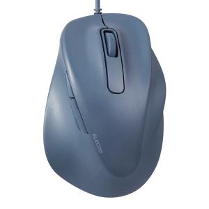 ELECOM エレコム M-XGXL30UBSKBU マウス EX-G 2023年モデル 右手専用 XLサイズ 有線 5ボタン 抗菌仕様 静音設計 ブルー -お取り寄せ品-｜applied-net