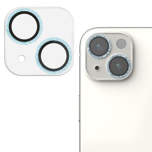 ELECOM エレコム PM-A23AFLLP1BUG iPhone 15 iPhone 15 Plus カメラレンズカバー ガラス &Me グリッター仕様 ブルー -お取り寄せ品-｜applied-net