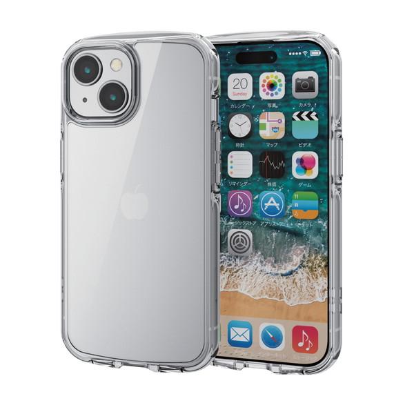 ELECOM エレコム PM-A23ATSLACR iPhone 15 ハイブリッドケース TOUG...