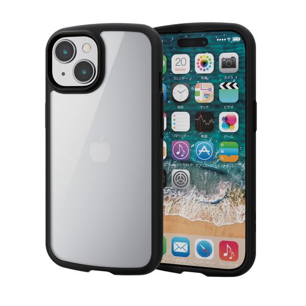 ELECOM エレコム PM-A23ATSLFCBK iPhone 15 ハイブリッドケース TOU...