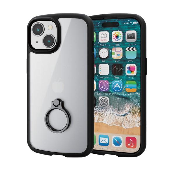 ELECOM エレコム PM-A23ATSLFCRBK iPhone 15 ハイブリッドケース TO...