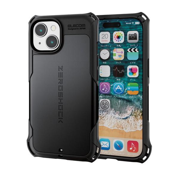 ELECOM エレコム PM-A23AZEROBK iPhone 15 ハイブリッドケース ZERO...