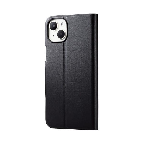 ELECOM エレコム PM-A23BPLFUBK iPhone 15 Plus レザーケース 手帳...