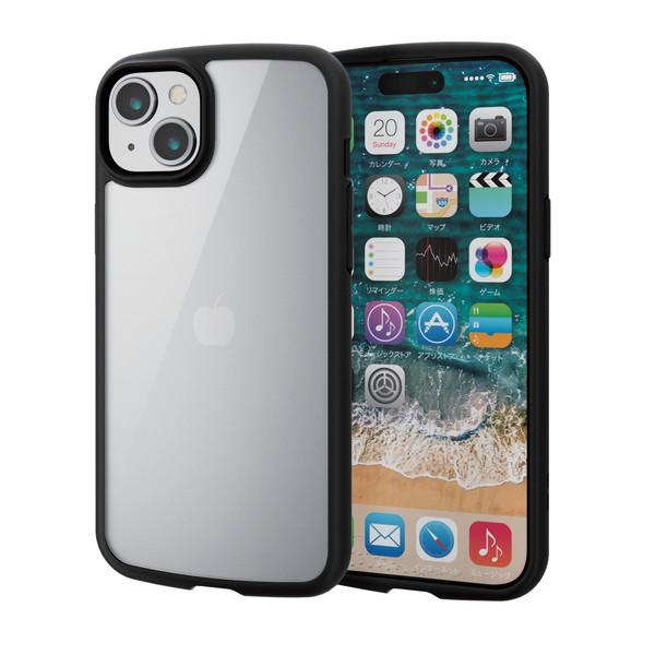 ELECOM エレコム PM-A23BTSLFCBK iPhone 15 Plus ハイブリッドケー...