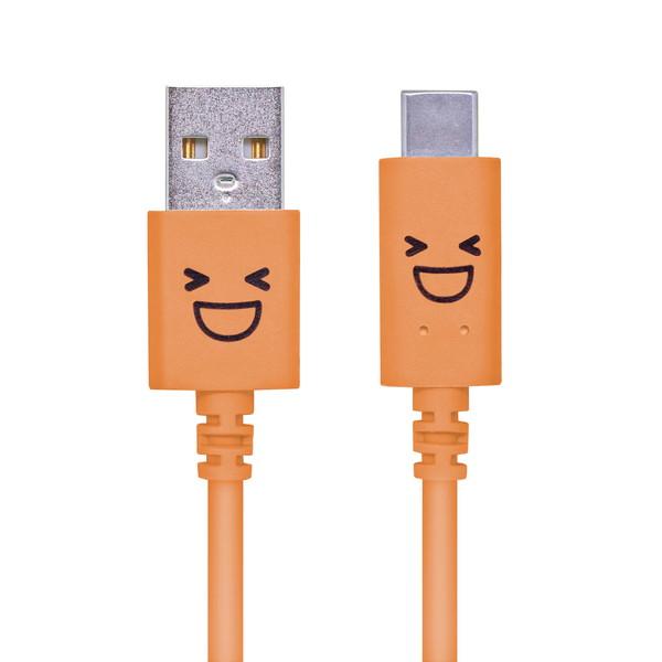 ELECOM エレコム MPA-FAC12CDR USB2.0ケーブル(顔付き、A‐C) オレンジ ...