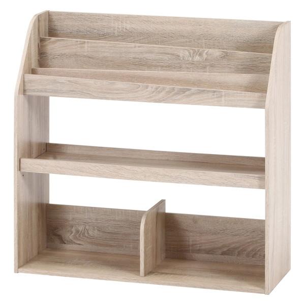 不二貿易 ブックラック 80幅 オーク 商品CD51496 【代引・日時指定・キャンセル不可・北海道...