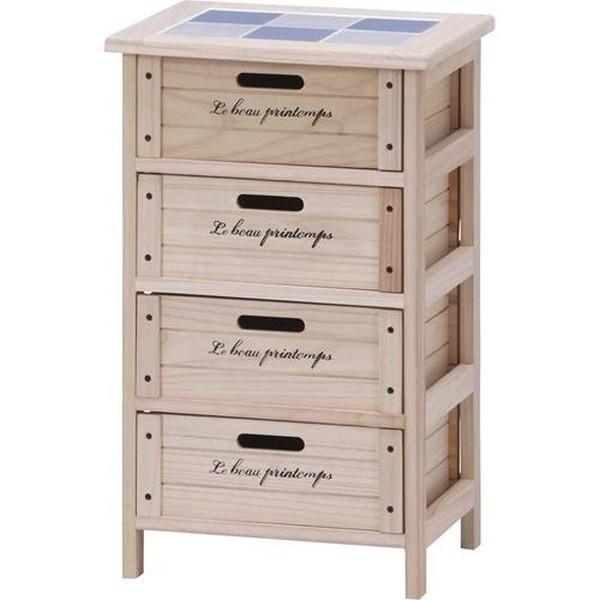 不二貿易 木製4段ボックス HF05-003(N) 2 HF05-003(N) 39621 【代引・...