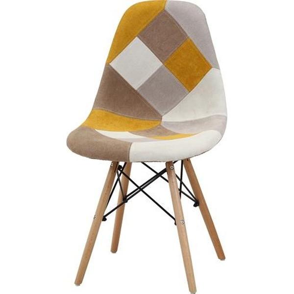 不二貿易 イームズ パッチワークシェルチェア YE PP-623C DN-05 70588 【代引・...