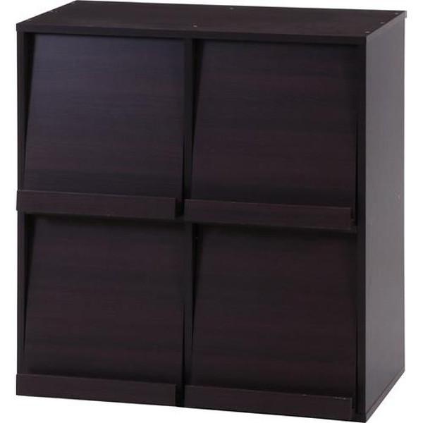 不二貿易 ディスプレイラック 4マス ブラウン DP8085BR 81818 DP8085BR 86...