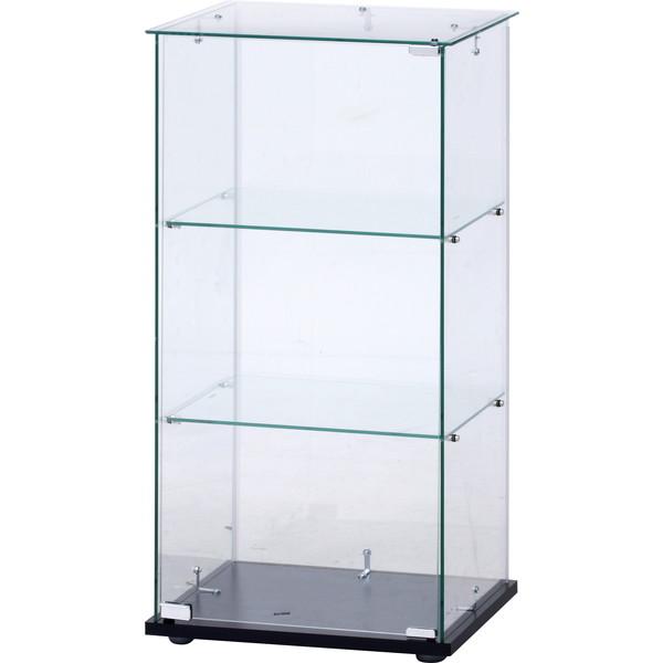 不二貿易 ガラスコレクションケース3段 クリア TMG-G171 BK 99475 【代引・日時指定...