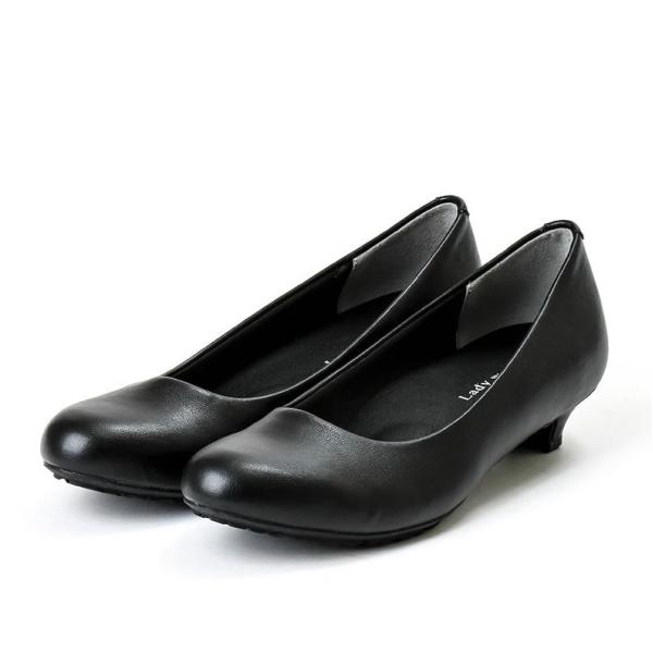 アシックス商事 Lady woker(レディワーカー) 3cmヒール ラウンドトゥ プレーンパンプス...