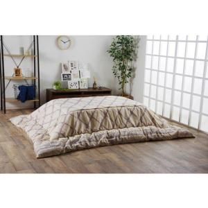 イケヒコ こたつ布団 正方形 インド綿 綿100％ グレー 約190×190cm 幾何柄 グレー 5193009  -お取り寄せ品-｜applied-net