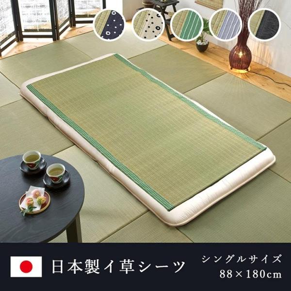 イケヒコ 純国産 い草のシーツ(寝ござ) 「白水」 ブラック シングル約88×180cm(熊本県八代...