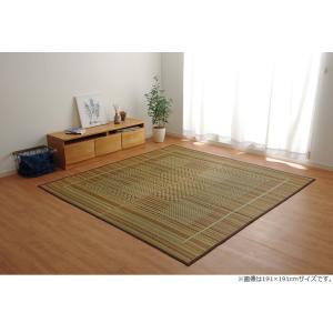 イケヒコ い草ラグ 消臭 カーペット 長方形 ブラウン 約191×300cm (裏:不織布) 滑りに...