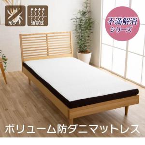 イケヒコ 寝具 高反発マットレス 防ダニ 洗えるカバー付き 収納便利 ボリューム 通気性 耐圧分散 シングル 約95×195×10cm 無地 6701719  -お取り寄せ品-｜applied-net