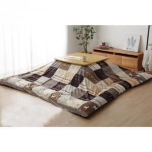 イケヒコ こたつカバー 長方形 カバー ギャッベ柄 ノルディック ブラウン 約215×255cm ギャベ ブラウン 5195139  -お取り寄せ品-｜applied-net