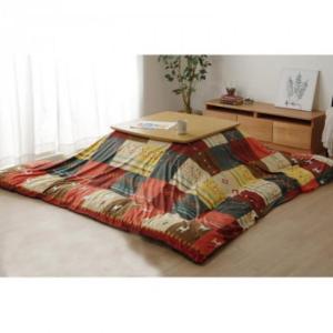 イケヒコ こたつカバー 正方形 カバー ギャッベ柄 ノルディック レッド 約215×215cm ギャベ レッド 5195219  -お取り寄せ品-｜applied-net