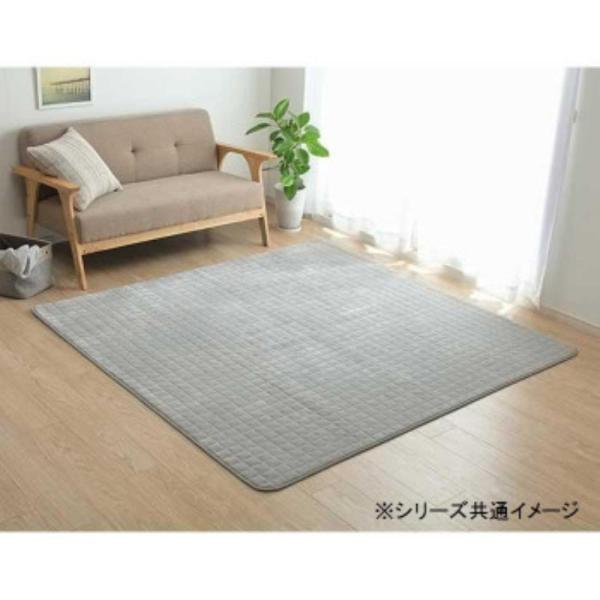 イケヒコ ラグ 滑りにくい 暖かい 保温 蓄熱 断熱 アルミ 無地 グレー 約200×240cm ホ...