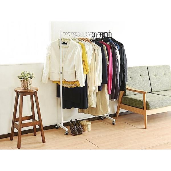 洋服を斜め掛け出来る 頑丈ナナメ掛けハンガーラック ワイド(W) SN-33W -お取り寄せ品- エ...